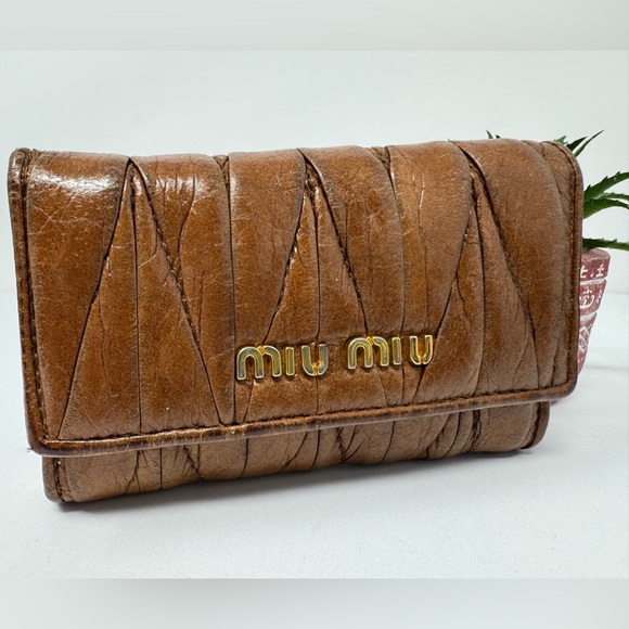 Miu Miu Accessories - Miu Miu Matelasse 6 Key Holder Wallet